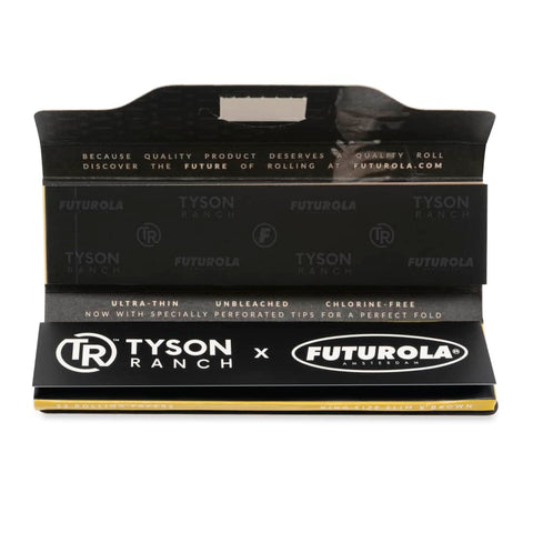 Tyson Ranch X Futurola 1¼ Rolling Papers + Perforated Tips - Lighter USA