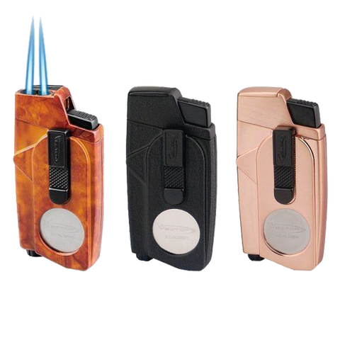 Vector Xcaliber Double Flame Lighter with Cutter - Lighter USA