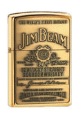 Zippo Lighter - 2007 Jim Beam Brass Emblem Brass - Lighter USA