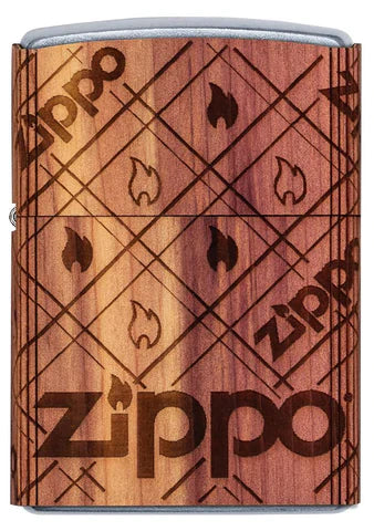 Zippo Lighter - Woodchuck Zippo Cedar Wrap - Lighter USA