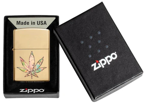 Zippo Lighter - Pot Leaf Fusion Design - Lighter USA