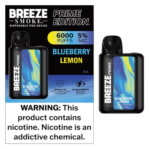 Breeze Prime Disposable Vape - 6000 Puffs - Lighter USA