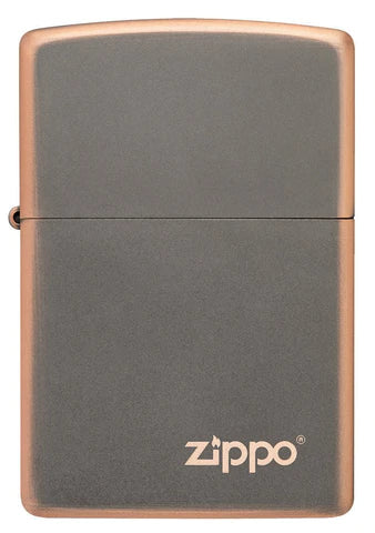 Zippo Lighter - Rustic Bronze w/ Zippo Logo - Lighter USA