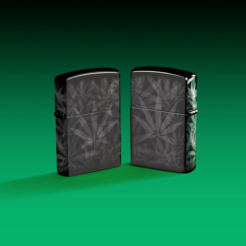 Zippo Lighter - Cannabis Leaves