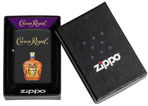 Zippo Lighter - Crown Royal Deluxe Bottle - Lighter USA