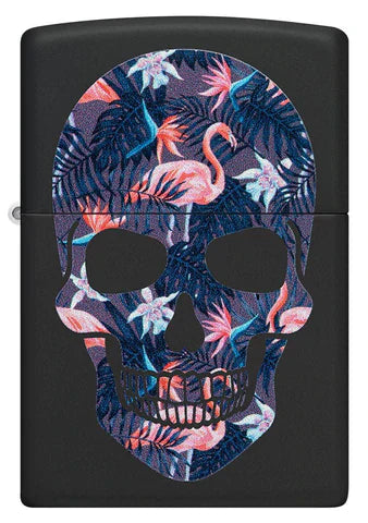 Zippo Lighter - Flamingo Skull - Lighter USA