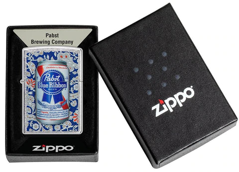 Zippo Lighter - Pabst Blue Ribbon Beer - Lighter USA