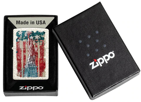 Zippo Lighter - Distorted Statue Of Liberty - Lighter USA