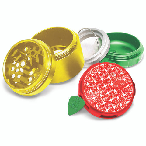 Bake Sale - Donut Pattern - 5 Piece 63MM Aluminum Herb Grinder - Lighter USA