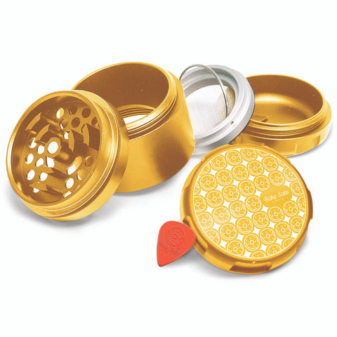 Bake Sale - Donut Pattern - 5 Piece 63MM Aluminum Herb Grinder - Lighter USA