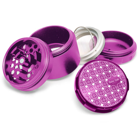 Bake Sale - Donut Pattern - 5 Piece 63MM Aluminum Herb Grinder - Lighter USA