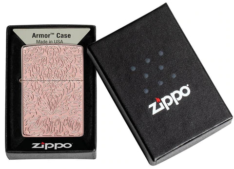 Zippo Lighter - Carved Rose Gold - Lighter USA