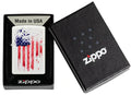 Zippo Lighter - Splattered US Flag - Lighter USA