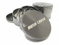 Hush Crush 2" 4-Piece Magnetized Herbal Grinder - Gunmetal - Lighter USA