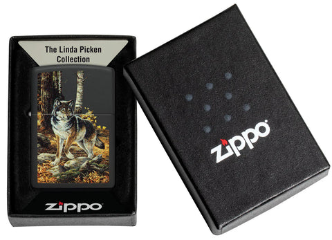 Zippo Lighter - Wolf in Fall Woods