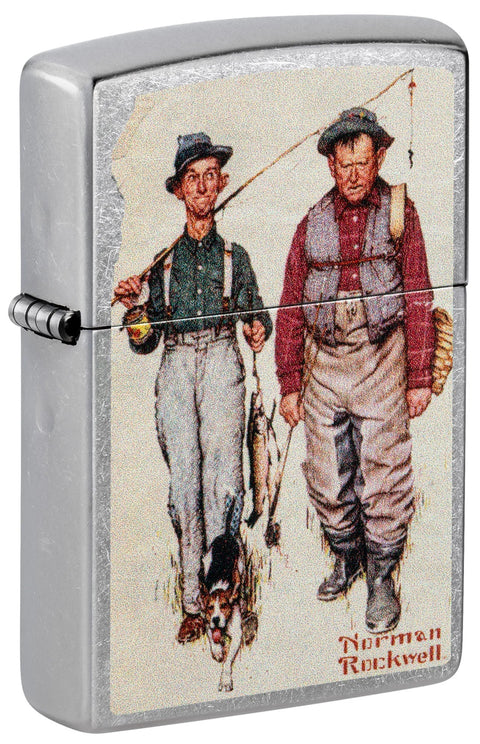 Zippo Lighter - Norman Rockwell "Two Old Men and a Dog"