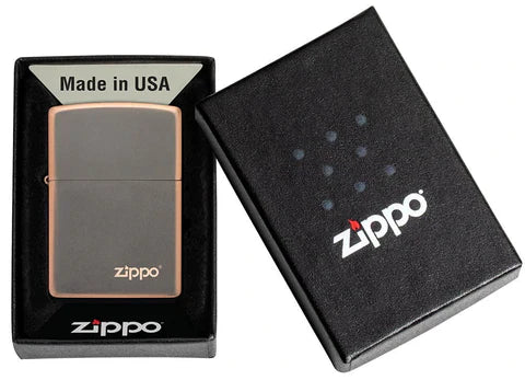 Zippo Lighter - Rustic Bronze w/ Zippo Logo - Lighter USA