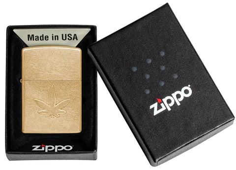 Zippo Lighter - Stamped Cannabis - Lighter USA