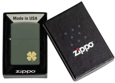 Zippo Lighter - Four Leaf Clover - Lighter USA