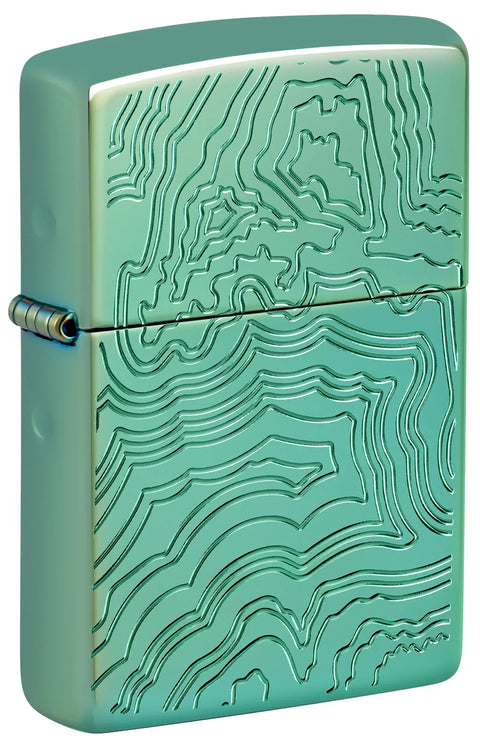 Zippo Lighter - Topographical Map