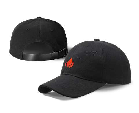 Lighterusa Black Strapback Hat - Lighter USA