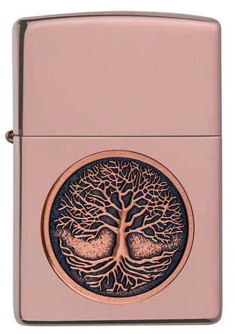 Zippo Lighter -  Tree Of Life Emblem - Lighter USA