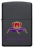 Zippo Lighter - Crowned Crown Royal Black Matte - Lighter USA