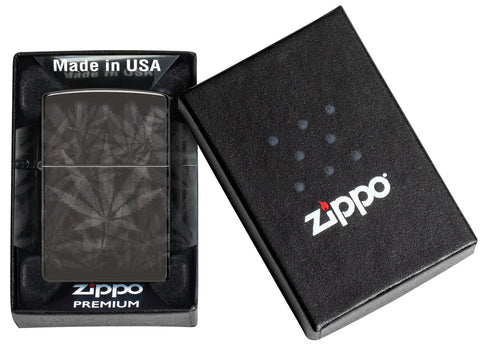 Zippo Lighter - Cannabis Leaves