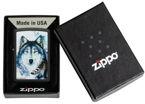 Zippo Lighter -  Tale of Two Wolves