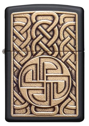 Zippo Lighter - Norse Emblem Black Matte - Lighter USA