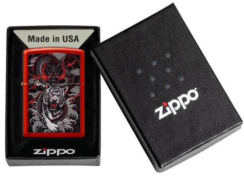 Zippo Lighter - Dragon & Tiger