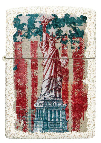 Zippo Lighter - Distorted Statue Of Liberty - Lighter USA