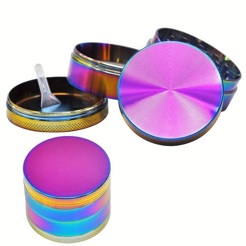 Hush Crush 2" 4-Piece Magnetized Herbal Grinder - Rainbow