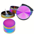 2" 4-Piece Magnetized Herbal Grinder - Rainbow - Lighter USA