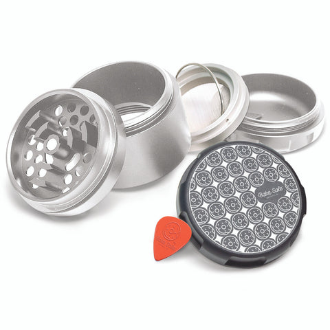 Bake Sale - Donut Pattern - 5 Piece 63MM Aluminum Herb Grinder - Lighter USA