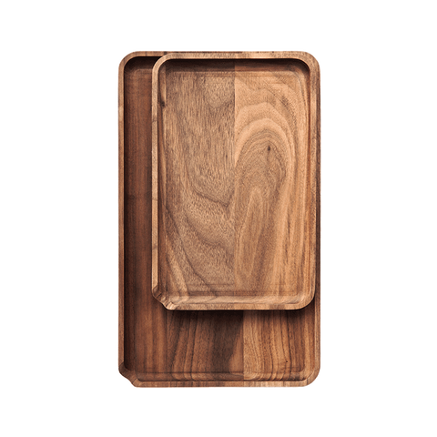 Marley Natural Wooden Rolling Tray w/ Scraper - Lighter USA