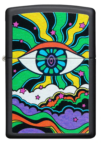 Zippo Lighter - Black Light Eye Design - Lighter USA