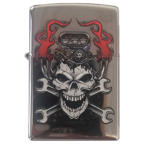 Zippo Lighter - Skull w/ Wrench - Lighter USA