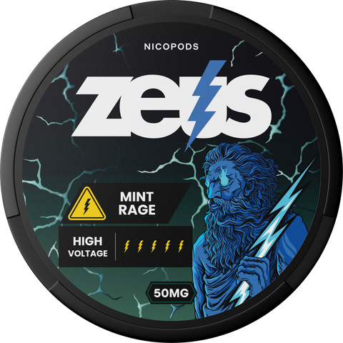Zeus Mint Rage Nicotine Pouches (5 Pack) - 25mg