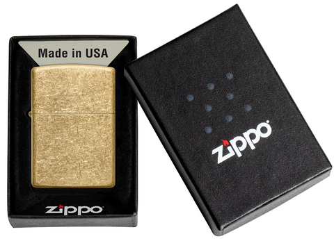 Zippo Lighter - Classic Tumbled Brass - Lighter USA