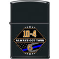 Zippo Lighter - Always Got Your 6 Black Matte - Lighter USA