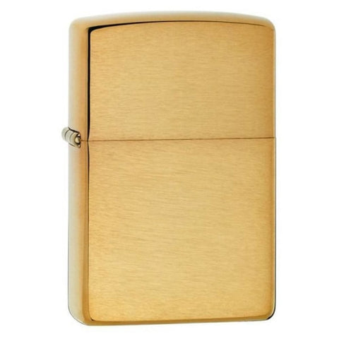 Zippo Lighter - Armor Brushed Brass - Lighter USA