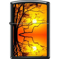 Zippo Lighter - Double Sunset Black Matte - Lighter USA