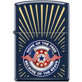 Zippo Lighter - Home of the Free Navy Blue Matte - Lighter USA