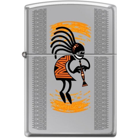 Zippo Lighter - Kokopelli High Polished Chrome - Lighter USA