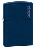 Zippo Lighter - Navy Matte with Zippo Logo - Lighter USA