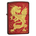 Zippo Lighter - Oriental Dragon Candy Apple Red - Lighter USA