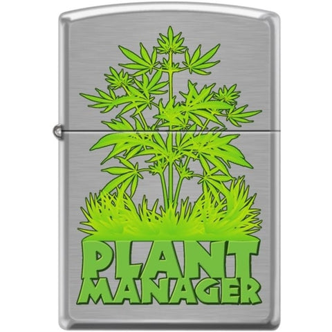 Zippo Lighter - Plant Manager Brushed Chrome - Lighter USA