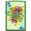 Zippo Lighter - Pot Leaf Meadow Finish - Lighter USA