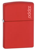 Zippo Lighter - Red Matte with Zippo Logo - Lighter USA